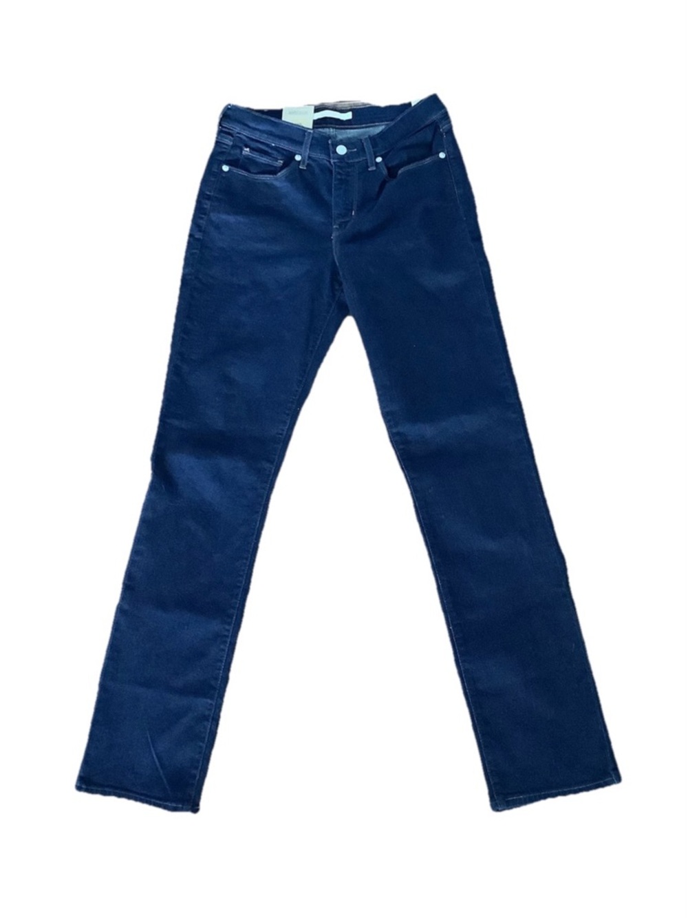 Levi's Women's Classic  Straight Leg Mid Rise Stretch Jeans in Dark Blue